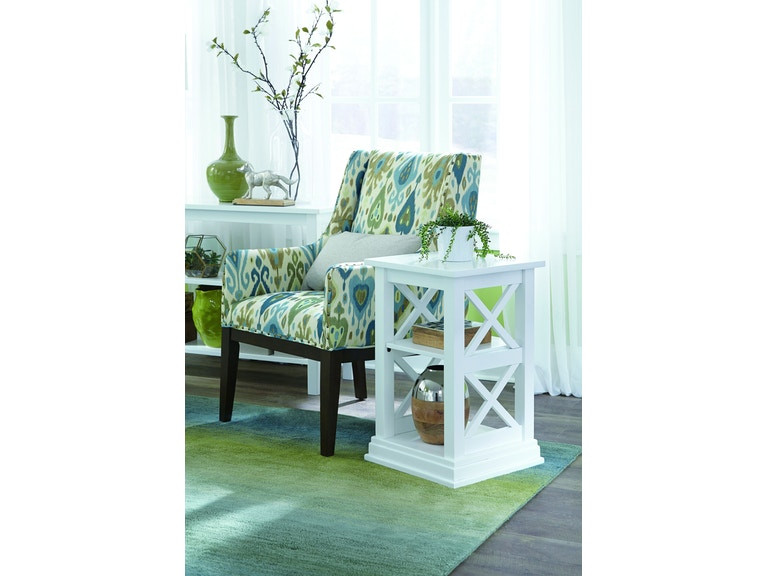 Pure White Accent End Table Made By John Thomas Furniture. Gothic