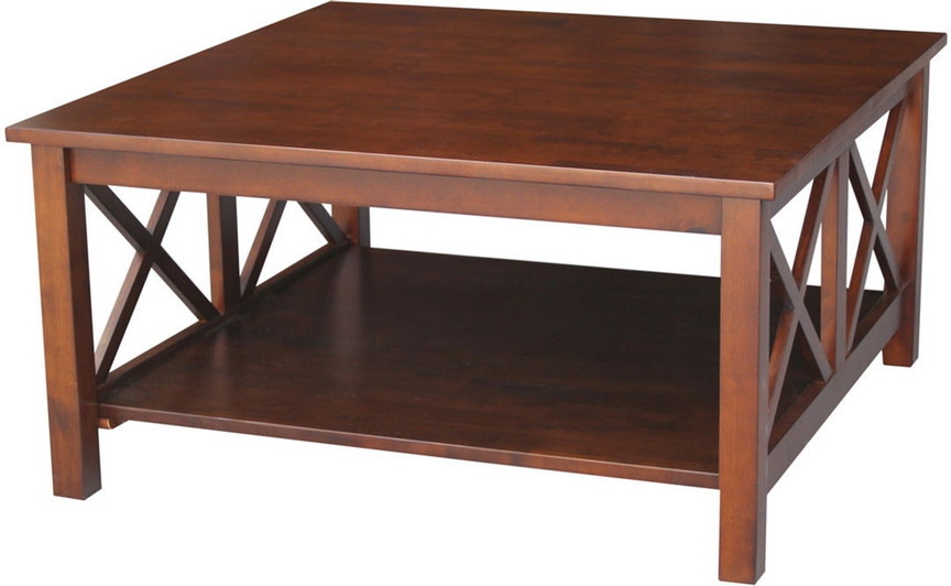Espresso Hampton Square Coffee Table Made By John Thomas Furniture