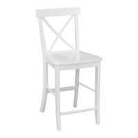 Hampton Pure White 24" X Stool