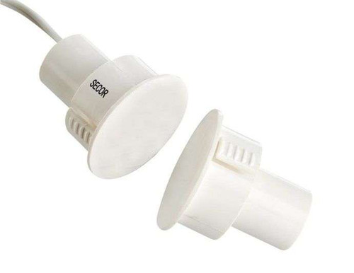 Recessed Steel Door Reed Switch, 25mm, White