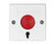 Single button emergency switch , metallic, key resettable