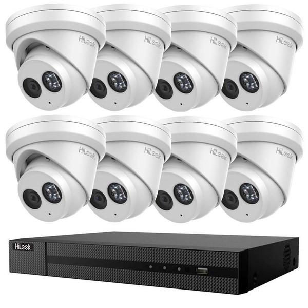 HiLook 6MP IP CCTV Kit – 8x IntelliSense Turret + 8/16CH NVR 3TB