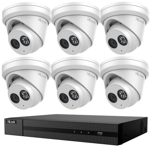 HiLook 8MP IP CCTV Kit – 6x IntelliSense Turret + 8CH NVR 3TB