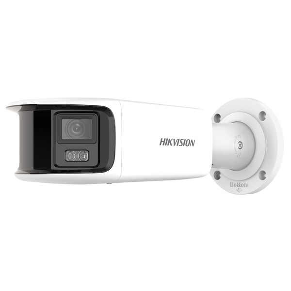 Hikvision 8MP Outdoor ColorVu Panoramic Bullet Camera, WDR, IP67, Dual Lens, 4mm