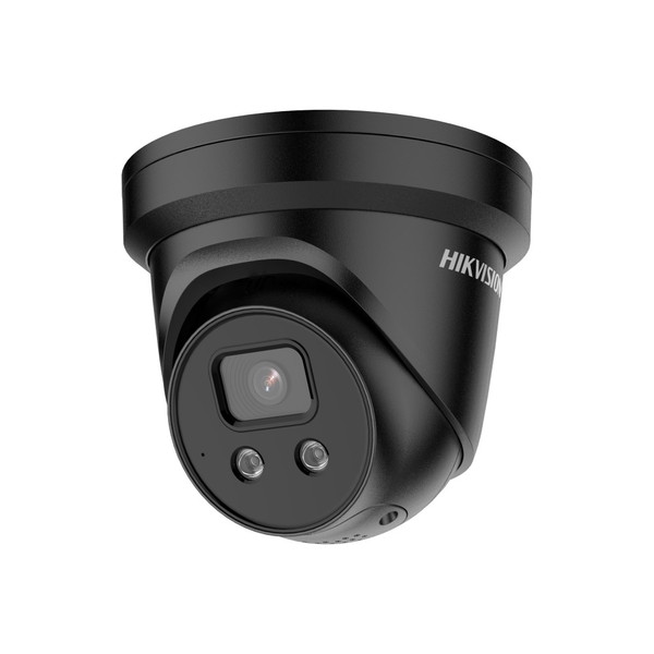 Hikvision 8MP Outdoor AcuSense Gen 2 Turret Camera, IR, Strobe, Mic, 2.8mm, Black