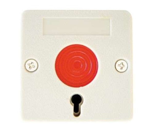 Single Button Emergency Switch, Plastic, Key Resettable