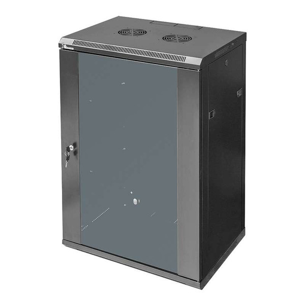 X2 Racks, 18RU Single Section Wall Mounted Cabinet, 600 (W) x 450 (D) x 900 (H)