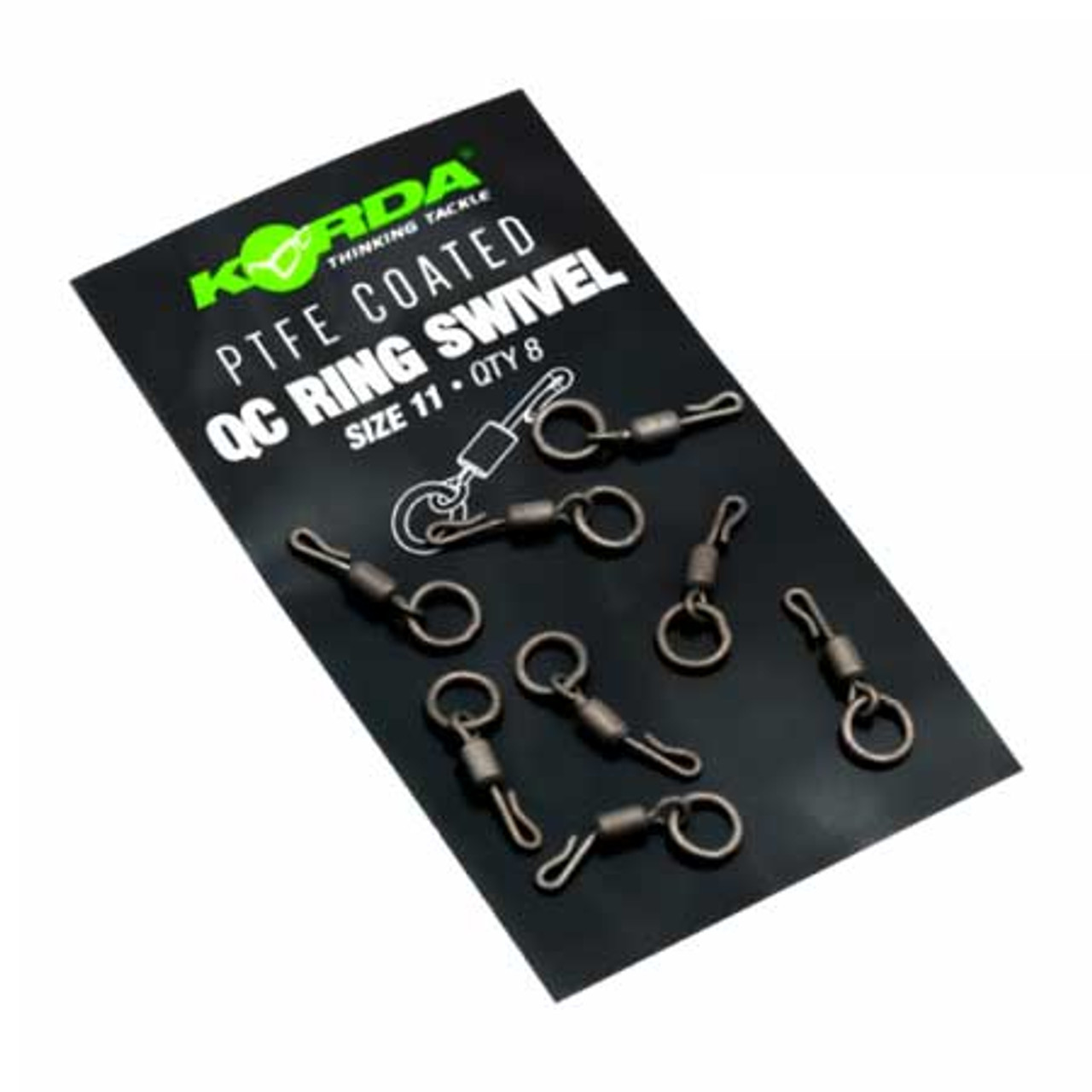 Korda PTFE Coated QC Ring Swivel Size 11