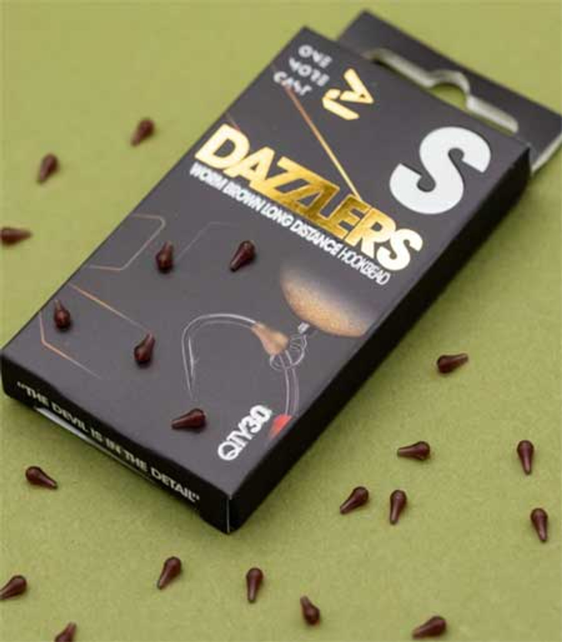 OMC Dazzlers Worm Brown Long Distance Hookbead