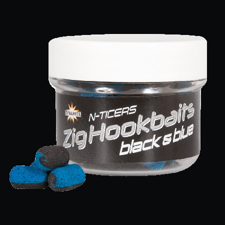 Dynamite Baits N-Ticers Zig Hookbaits Black & Blue 12x6mm