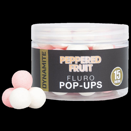 Dynamite Baits Peppered Fruit Fluro Pop Ups 15mm