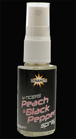 Dynamite Baits Peach & Black Pepper Bait Spray 30ml