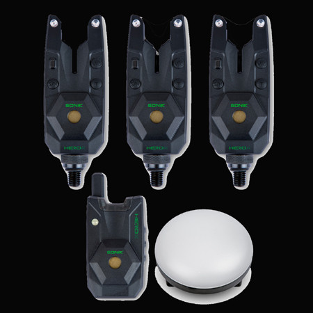 Sonik Herox Bite Alarm Set (RGB) 3+1 + Bivvy Light
