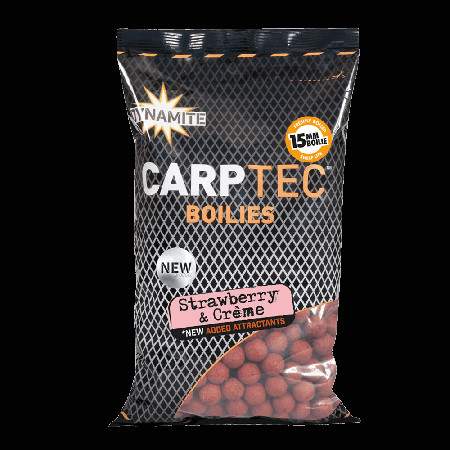 Dynamite Baits Carptec Strawberry & Crème Boilies