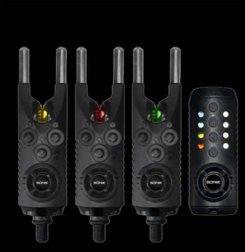Sonik Gizmo 3 Rod All Green Alarm & Reviever Multi Colour Sonik Gizmo 3 Rod All Green Alarm & Reviever Multi Colour
