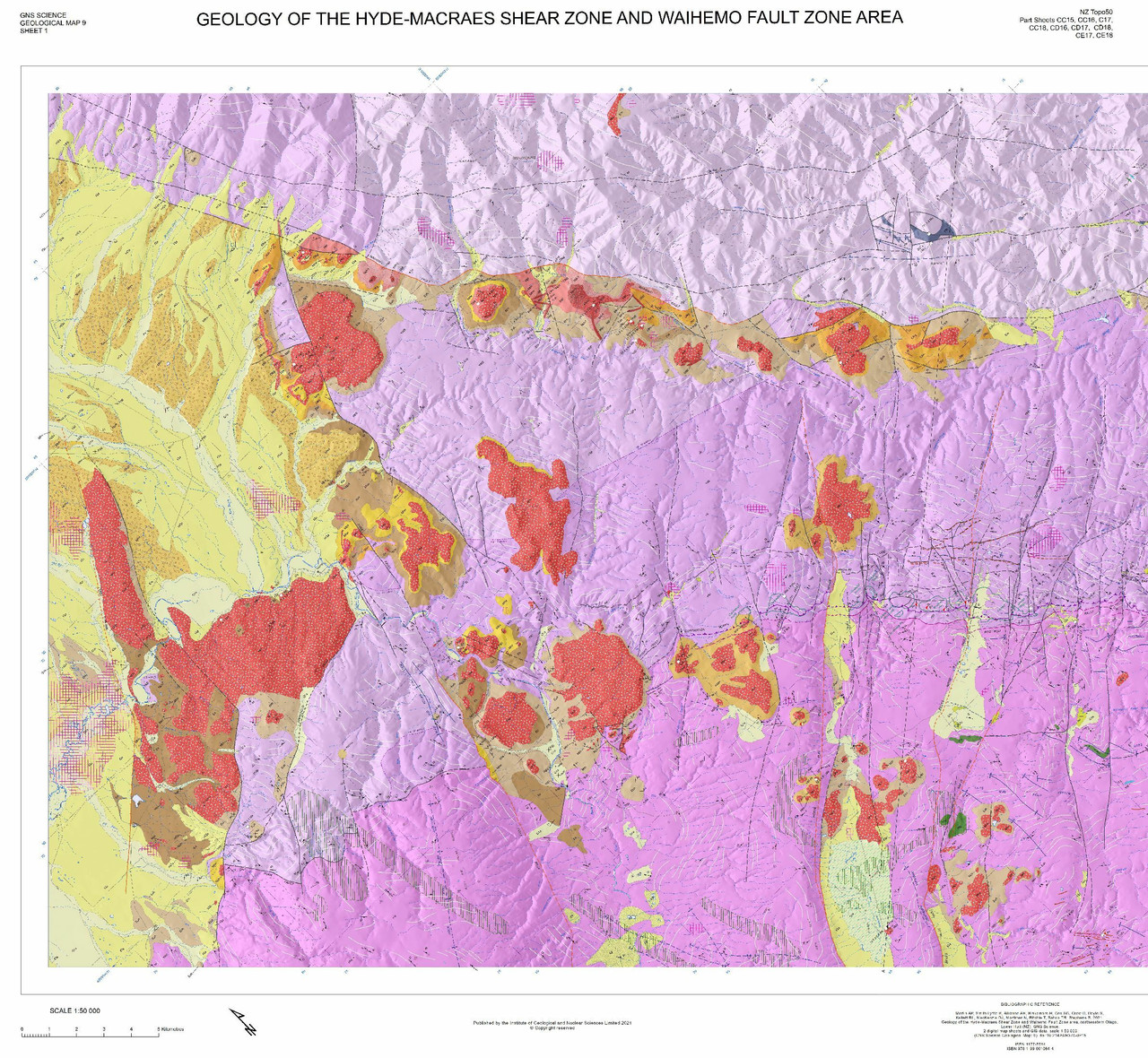 Hyde-Macraes-Waihemo 1:50,000