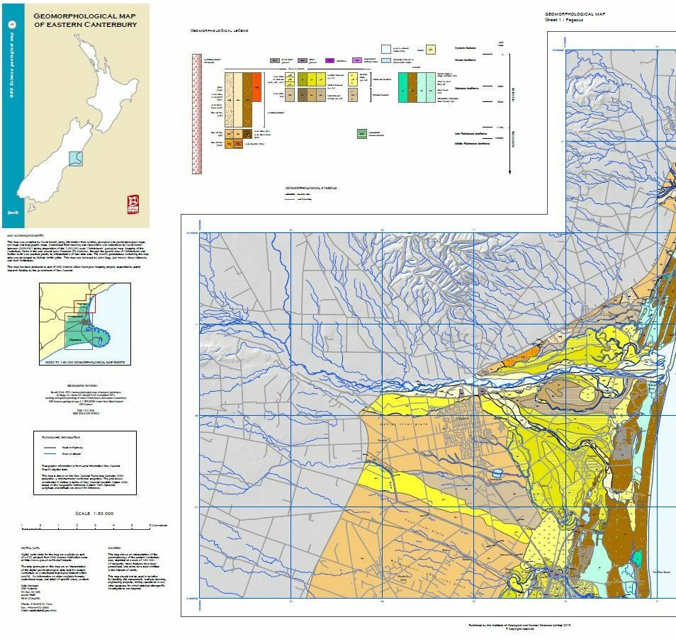 Christchurch urban - eastern Canterbury 1:100,000
