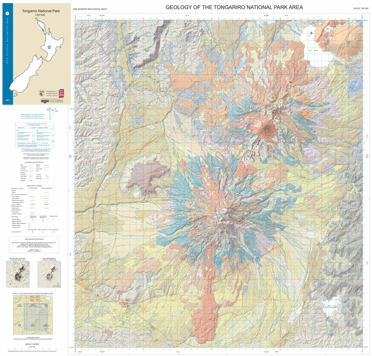 Tongariro National Park 1:60,000