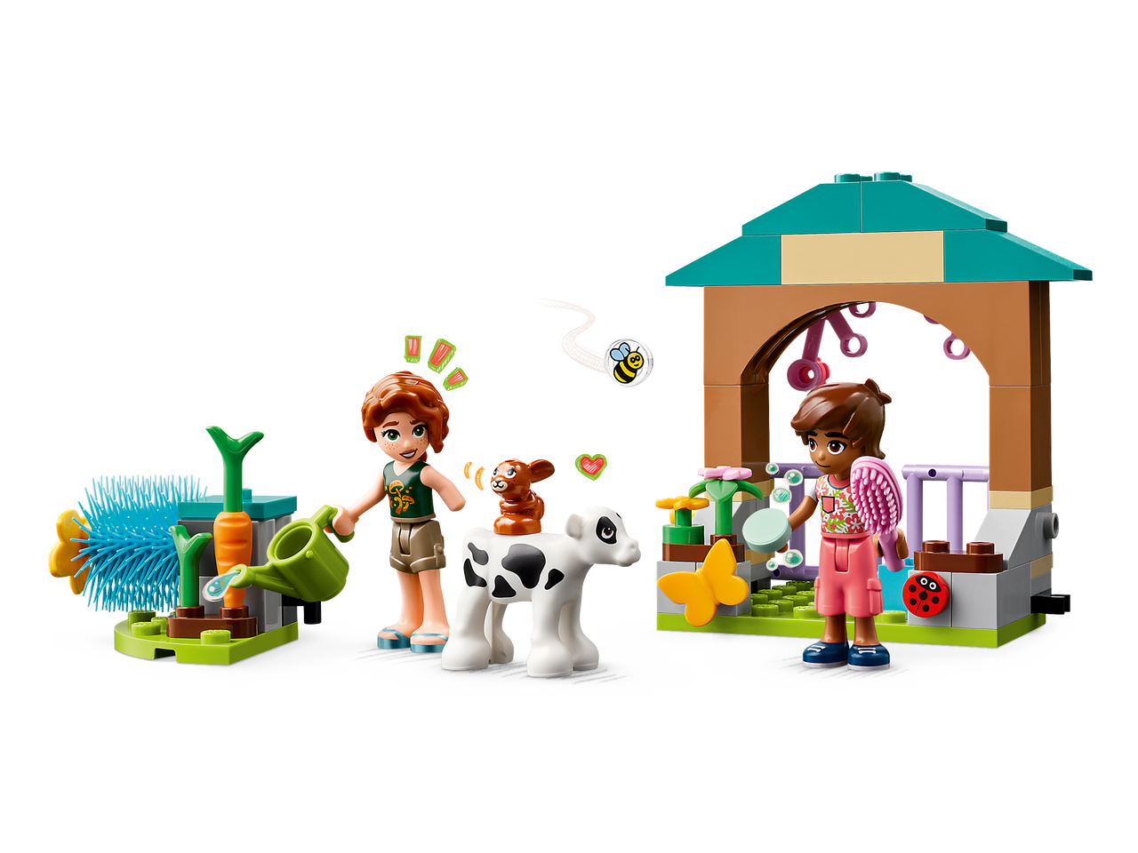 LEGO Friends Autumn's Baby Cow Shed Farm Animal Toy Playset with 2  Mini-Dolls, Calf and Bunny Figures, Gift for Girls and Boys Ages 5 Years  Old and