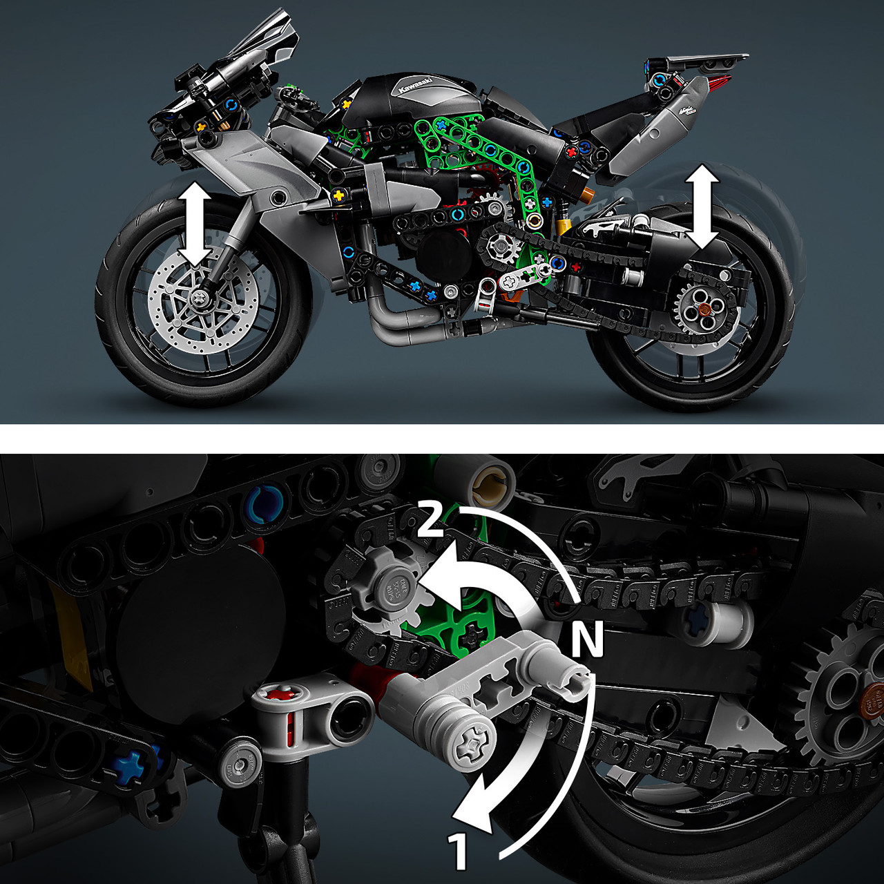 LEGO Technic 42170 Kawasaki Ninja H2R Motorcycle Toy Store