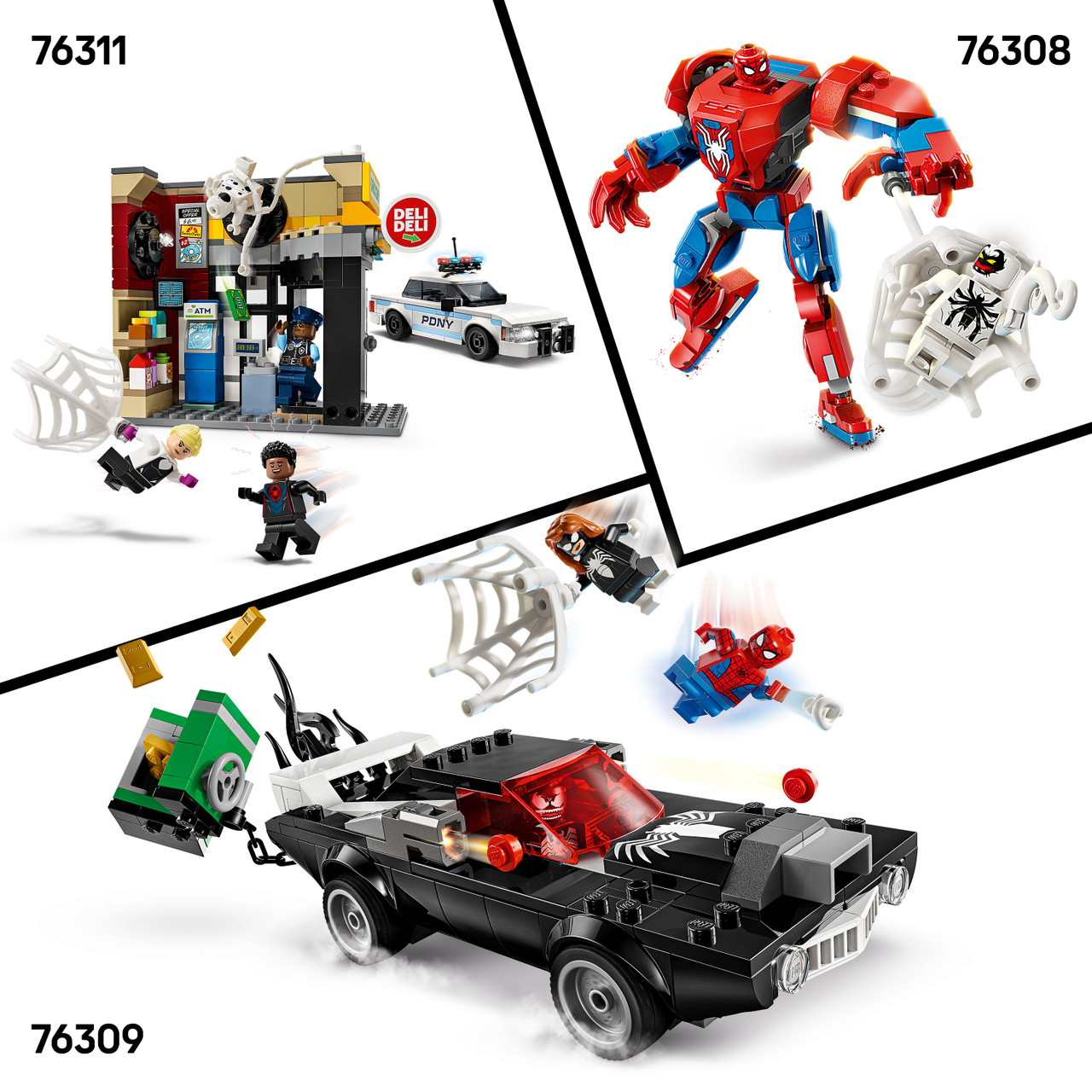 Super Heroes Legos 2021 LEGO Marvel 76309 Spider-Man Venom Muscle