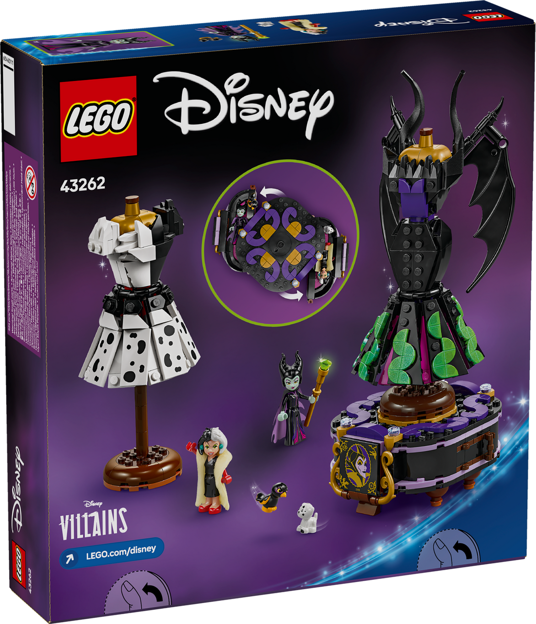 LEGO® Disney Maleficent's and Cruella De Vil's Dresses 524 Piece Building Kit (43262)