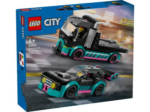 LEGO City 60406 Race Car and Car Carrier Truck