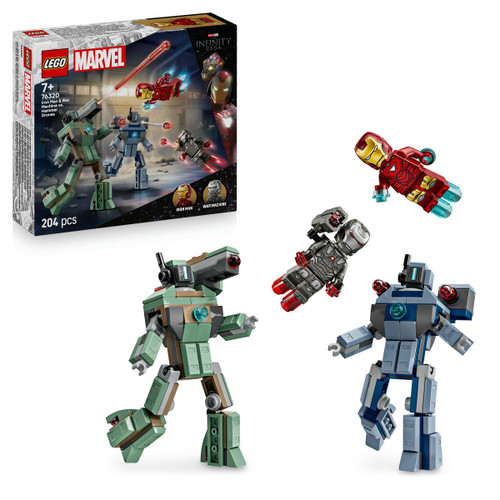 LEGO Marvel 76320 Iron Man & War Machine vs. Hammer Drones
