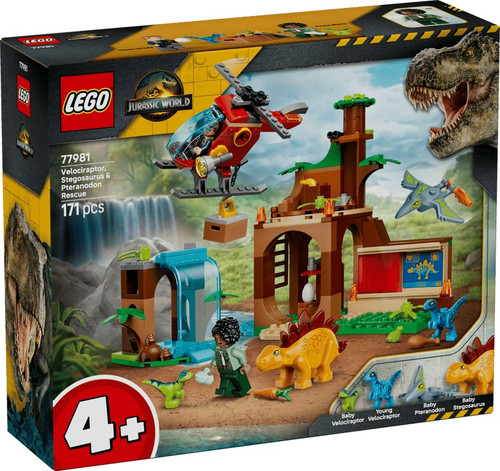 LEGO Jurassic World 77981 Velociraptor, Stegosaurus & Pteranodon Rescue
