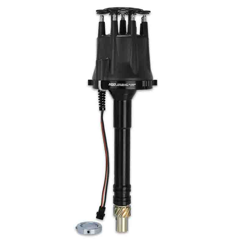 MSD Black Chevy V8 Pro-Billet Distributor W/ Locked Out Timing And