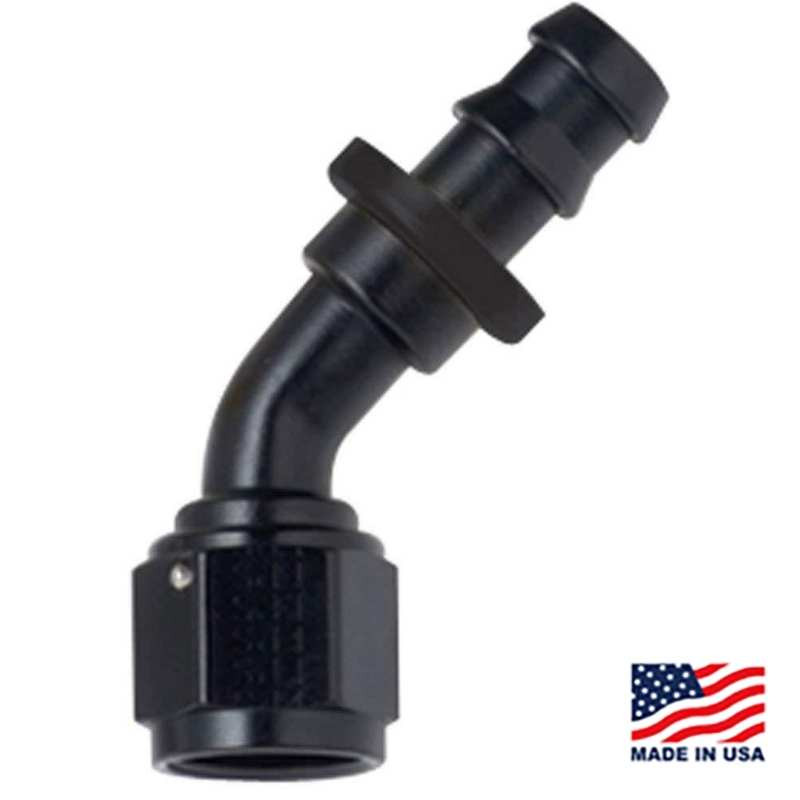 Fragola FRG204510BL Black Size (10) 45° Push Lock Hose Fitting