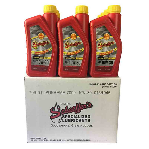 Schaeffer 709 10W-30 Supreme 7000 Synthetic Racing Oil - Case