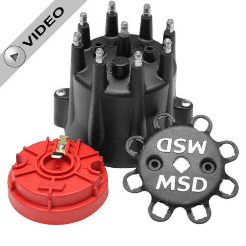 Black MSD Ignition Cap and Rotor Kit - #MSD-84336 (MSD-84336)