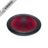Air Cleaner Lid, 14 in Round, Filtered, Red Filter, Steel, Black Paint, Each