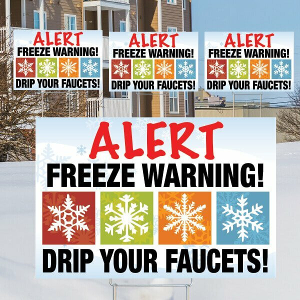 Freeze Warning Alert 12x18