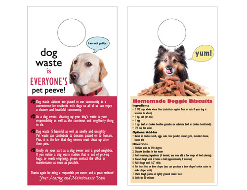 Pet Station Info Door Hangers -Pack of 100