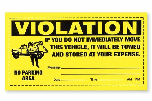 Parking Violation Sticker - Firm Warning