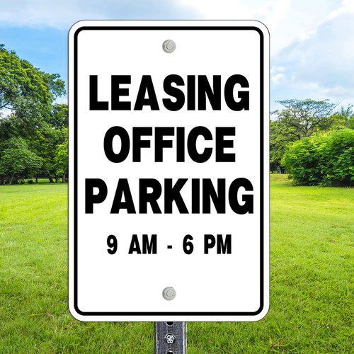 Leasing Office Parking - 12x18 Aluminum Sign