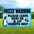 Freeze Warning (Penguin)- 12" x 18" Coroplast Sign