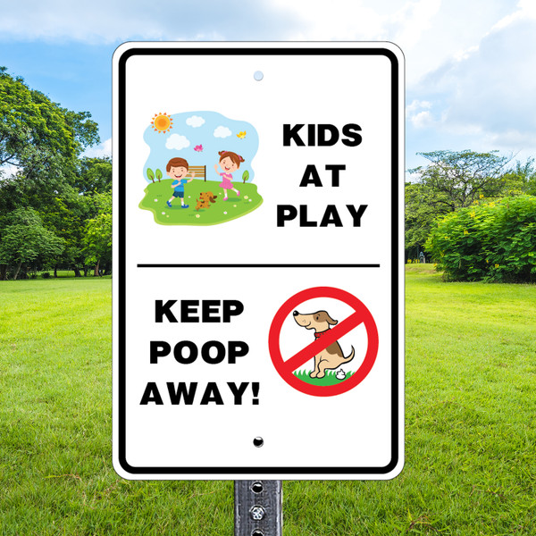 Kids at Play - 12x18 Aluminum Sign