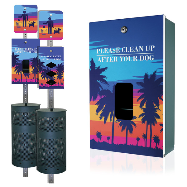 "Sunset Palms" Dispense-Art™ Designer Dog Station