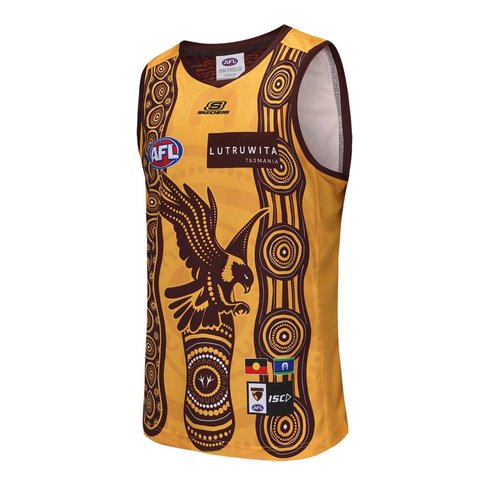 Hawthorn 2025 ISC Mens Indigenous Guernsey Gold HawksNest