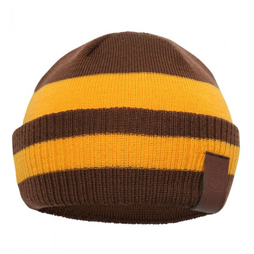 Hawthorn My 1st Hawthorn 100% Merino Wool Kids Beanie - Brown/Gold
