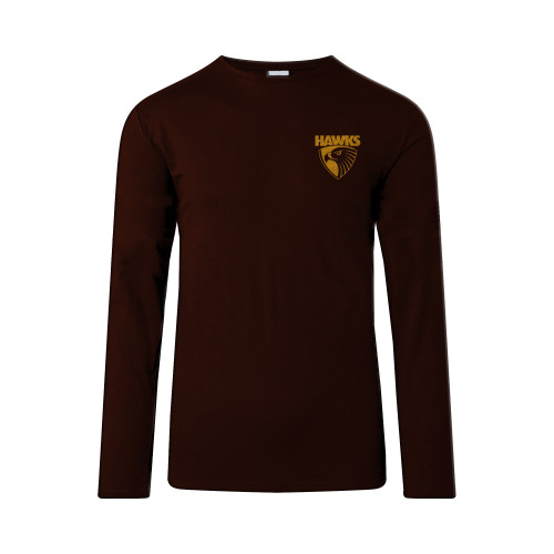 Hawthorn Football Club Mens Big Logo Long Sleeve Winter Tee