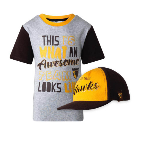Hawthorn Toddlers Tee + Baseball Cap