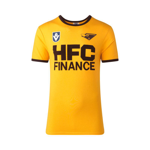 Hawthorn Football Club Adults Gold Throwback T-Shirt