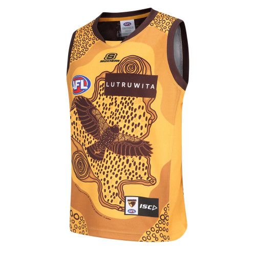 Hawthorn 2024 ISC Kids Gold Indigenous Guernsey