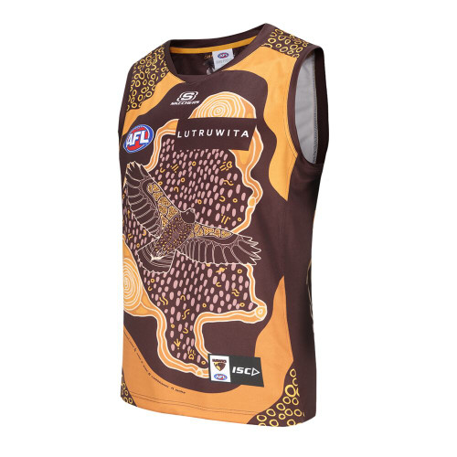 Hawthorn 2024 ISC Mens Brown Indigenous Guernsey
