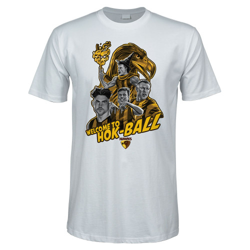 Hawthorn Grange Range HOK BALL Kids White Tee