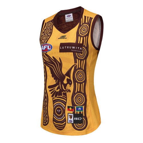 【海外Ｌサイズ】AFL ホーソーン・ホークス 2025 アウェイガーンジー Hawthorn Guernsey, ISC, Training, Men, Women